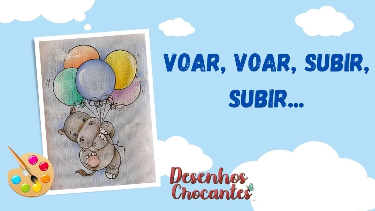 Como pintar em fralda hipopótamo (Desenhos Crocantes)