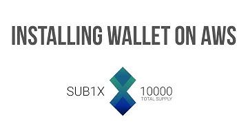 SUB1X Tutorials Part 2: AWS Wallet Install