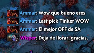 Deja de ROB4RME mis HEROES!😲Wisper hizo LLORAR al CAMPEON de la DreamLeague