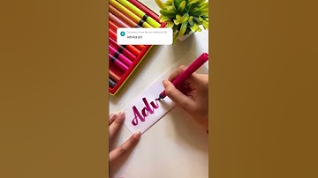 “Advika” name Brushpen lettering #shorts #youtubeshorts #trending #theartfeed #brushpenlettering