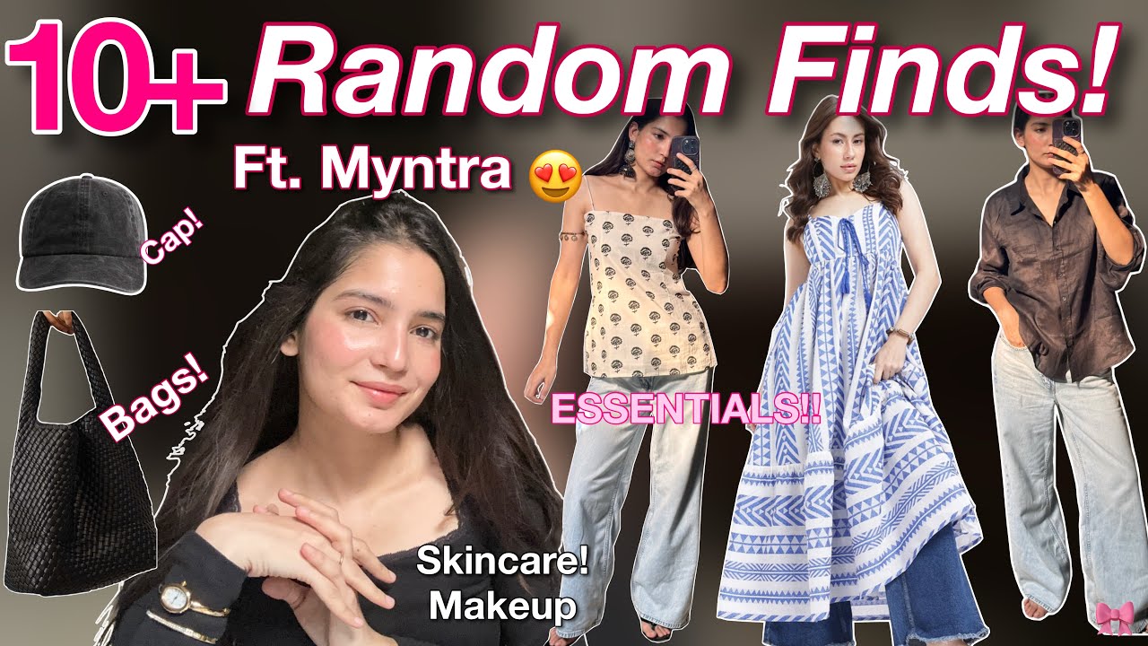 10+ Random Finds! From Myntra😍 Essential-Items, Must-Haves of Every Girl🤭 Bag, Cap, Skincare,n ALOT