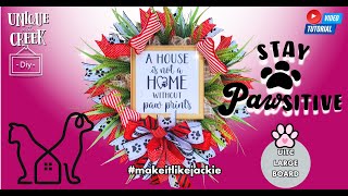 DIY Pet Lover&#39;s Wreath That Will Melt Your Heart🐾💞 #wreathmaking #dog