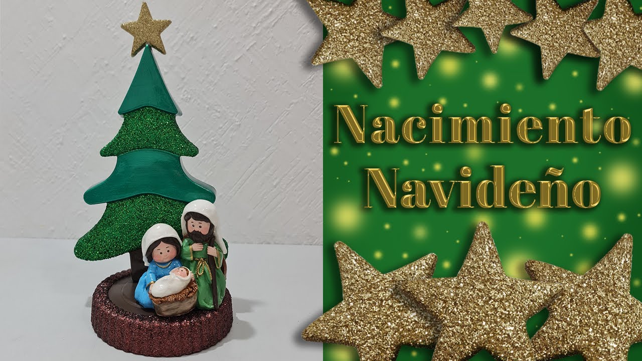 Pequeño Nacimiento Navideño ⭐ Manualidades Navideñas 🎄 Arreglo Navideño