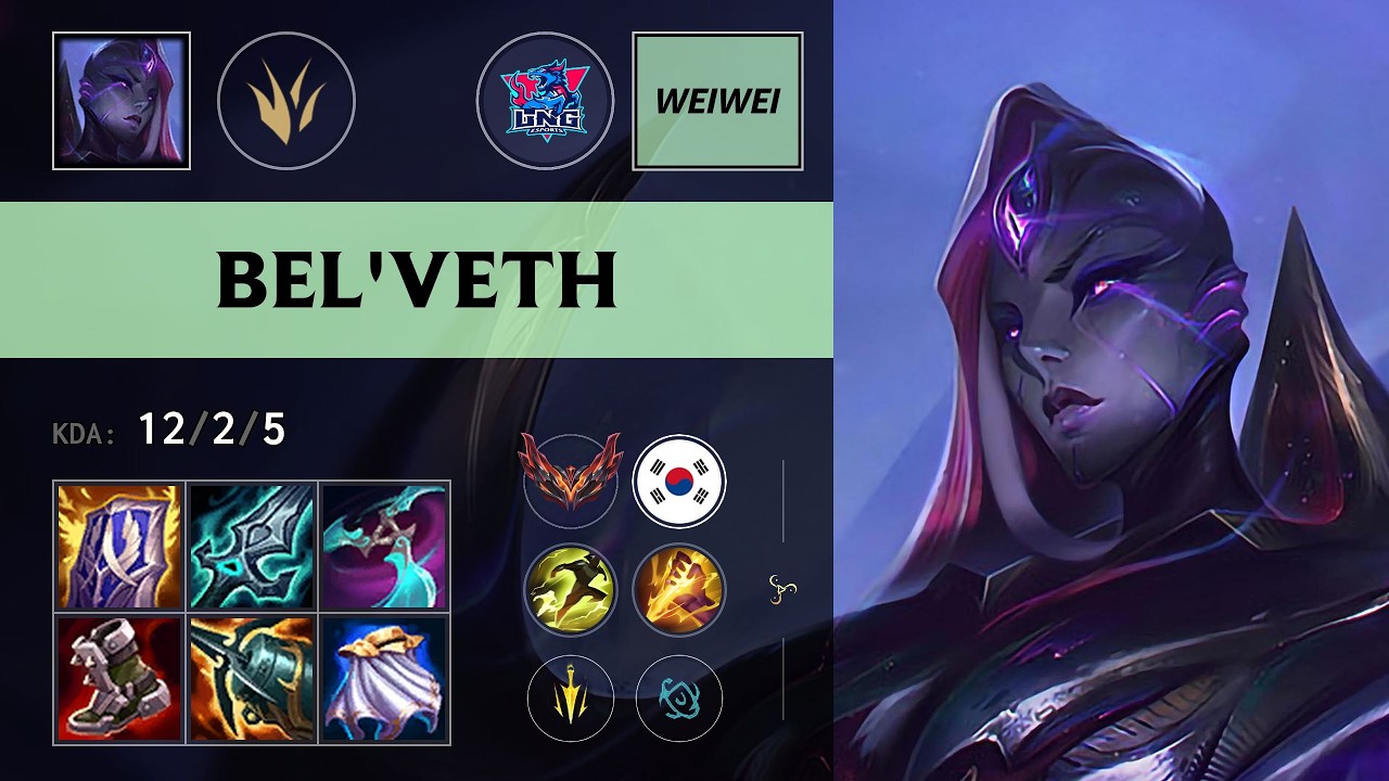 (LNG Weiwei) Bel'Veth Jungle vs Sylas - KR Grandmaster Patch 26.20 ...