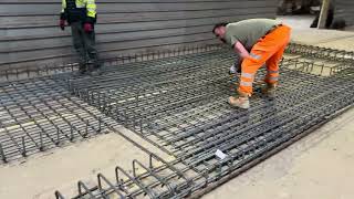 Prefabricated rebar cages H10 rebar, 12mm rebar , T16 rebar #reinforcement #concrete #steelfixing 