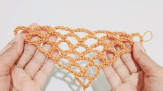 Crochet Fishnet Triangular Shawl Crochet With Samra