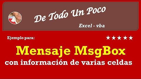 Mensaje msgbox mostrando información con condición.