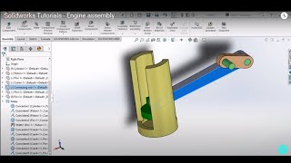 Design a Piston and Cylinder assembly in Solidworks || Solidworks Tutorials ||