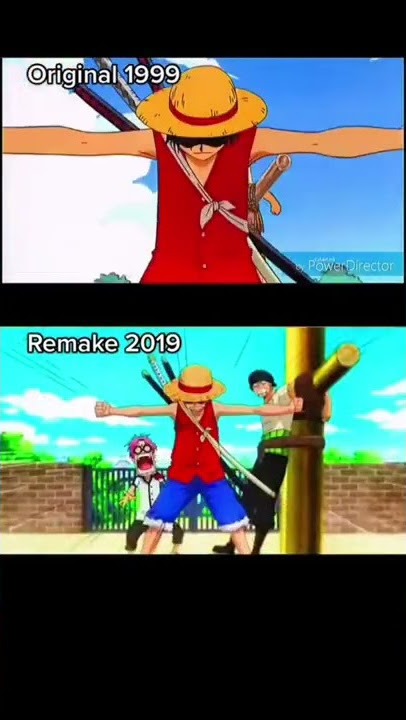 One piece Luffy Saves Zoro Original VS Remake #anime #shorts #onepiece