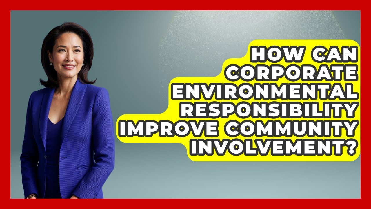 How Can Corporate Environmental Responsibility Improve Community Involvement?