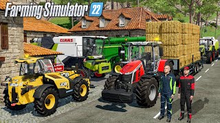 PREMIER Chargement de PAILLE & ESSAI des Ouvriers INTELLIGENTS (Farming Simulator 22)