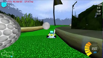SuperTuxKart 0.8.1 Minigolf Mischief 6 times speed