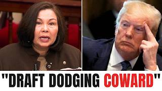 Sen. Duckworth DESTROYS Trump's War Excuse — 'Draft Dodging Coward' Now Playing Commander in Chief