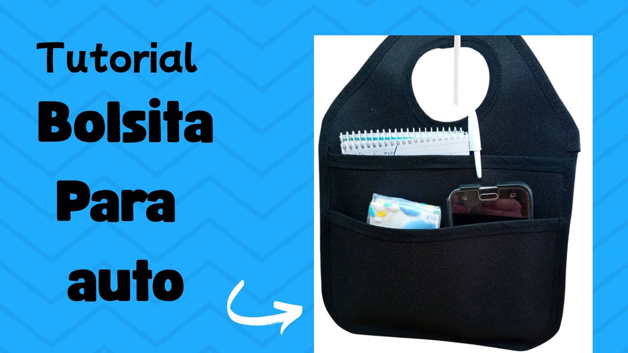 DIY-COMO HACER UNA BOLSA PARA AUTO FÁCIL/Tutorial de bolsa fácil para auto 