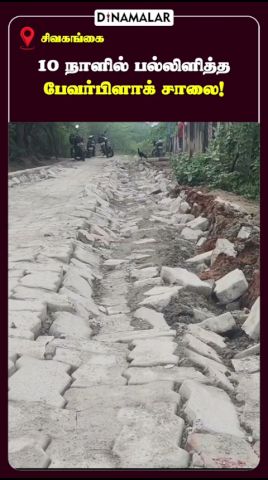 10 நாளில் பல்லிளித்த பேவர்பிளாக் சாலை!