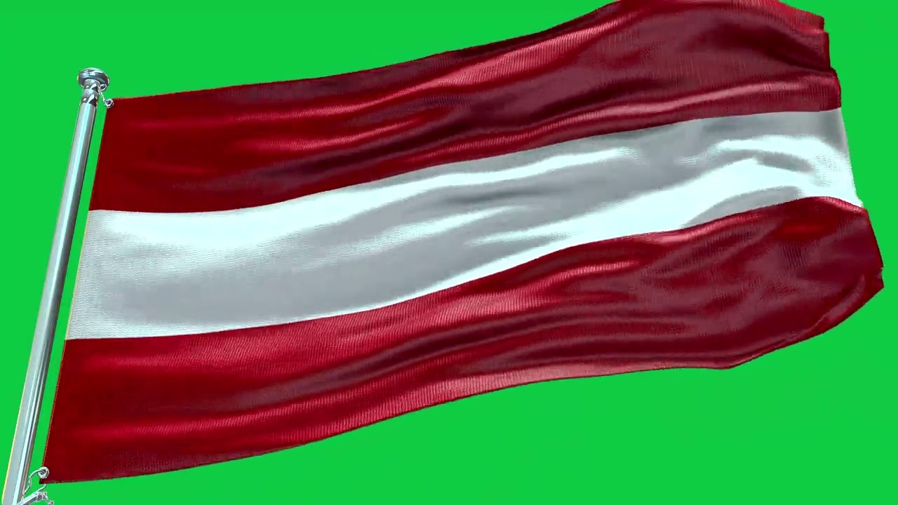 🚩Austria Flag Waving | GREEN SCREEN & CHROMA MATTE🚩
