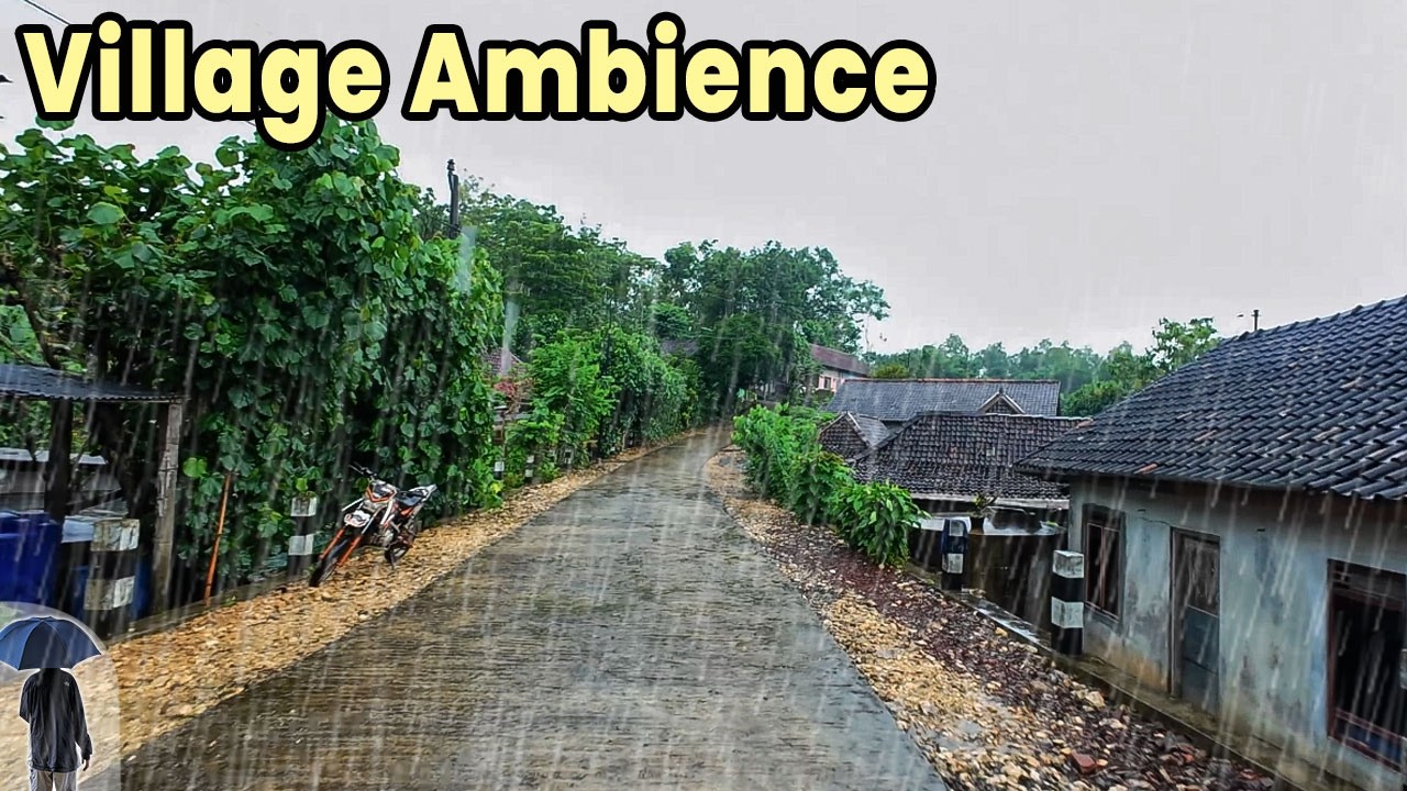 A Peaceful Rain Walk in a Remote Village 🌧️| Warm Encounters with Locals
