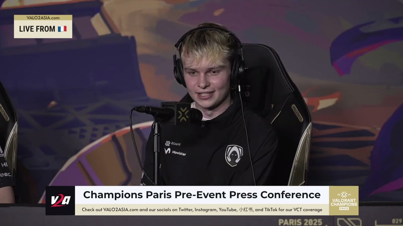 VCT Champions Paris Pre-Event Press Conference w/ TH benjyfishy, T1 BuZz, DRG Nicc, G2 valyn