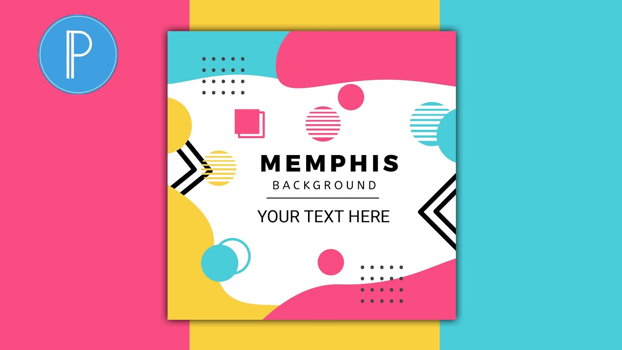 How To Make Memphis Background Design on Android - PixelLab Tutorial