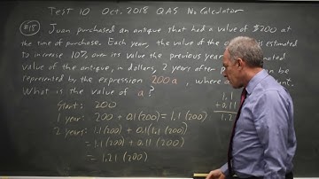 SAT Test 10: Exponential growth - question #3-18