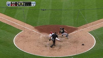 Three runs score on Freese