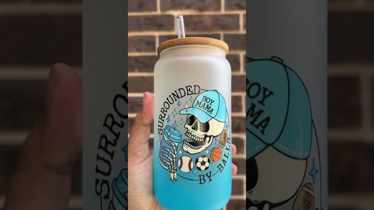Custom ordered glass can 💀💙 