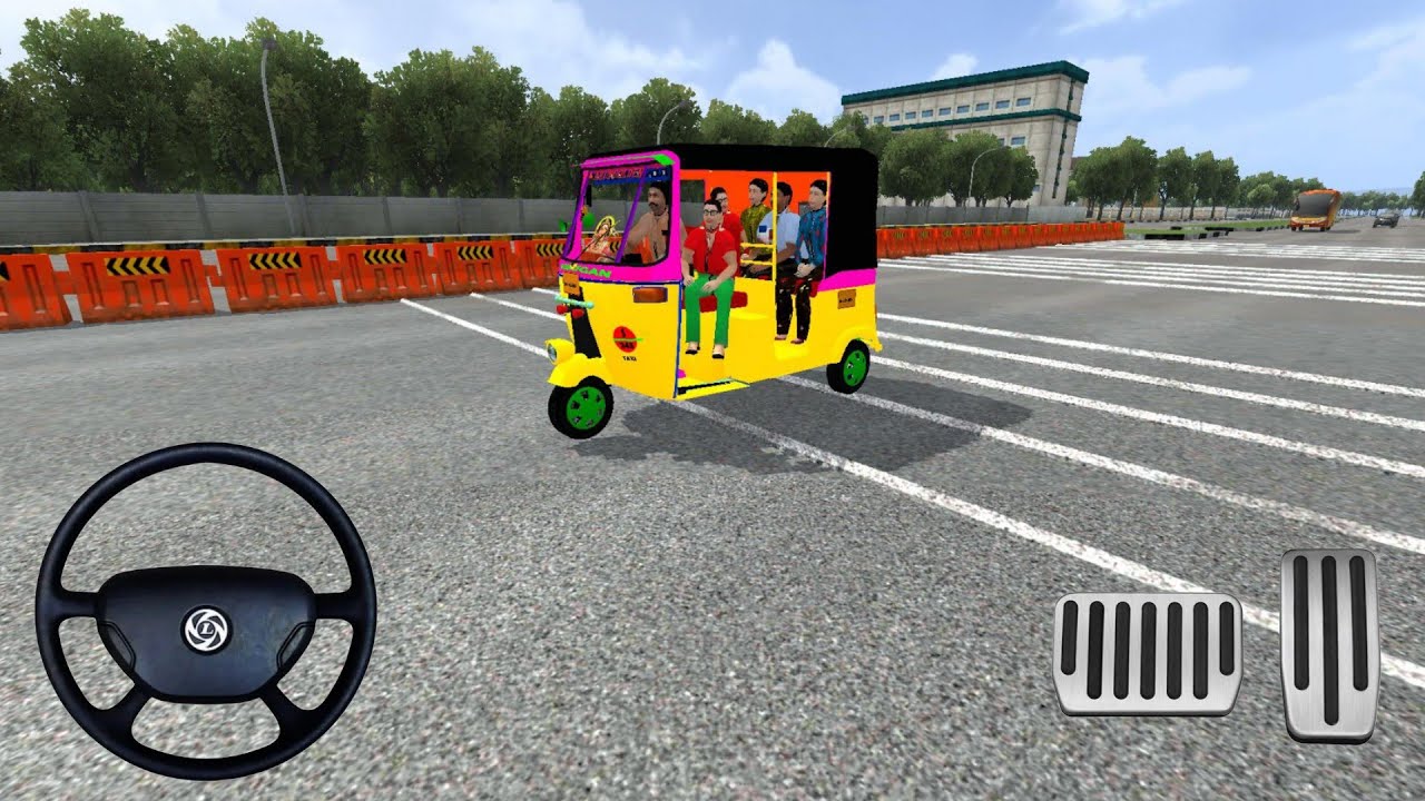"💥 Indian Tuk Tuk Auto Rickshaw on Bus Simulator Indonesia! 🛺 Epic Passenger Journey Android Games