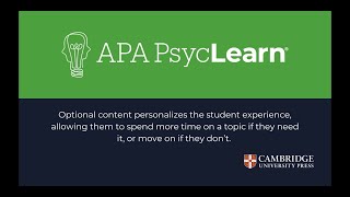 APA PsycLearn: Optional Content