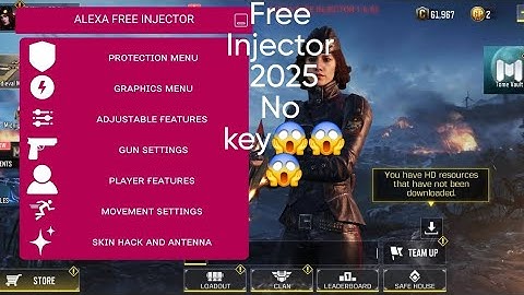 Codm Free Injector 2025(Free cheat,Safe main account,Garena)