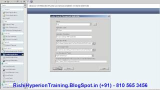 ORACLE Hyperion Financial Management HYPERION,HFM Tutorial2  Application