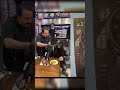 A very funny chef serves the client