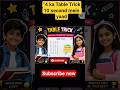 4 table trick |Ek Baar Dekho |kabhi nahi Bhoologe🚀#mathstricks #tabletrick #keshavclasses