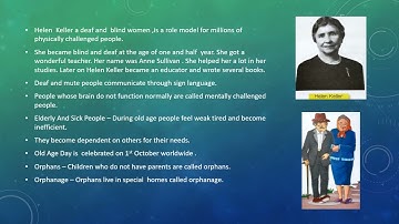 Class-3   Subject-Evs  Chapter-2 Topic- Special People