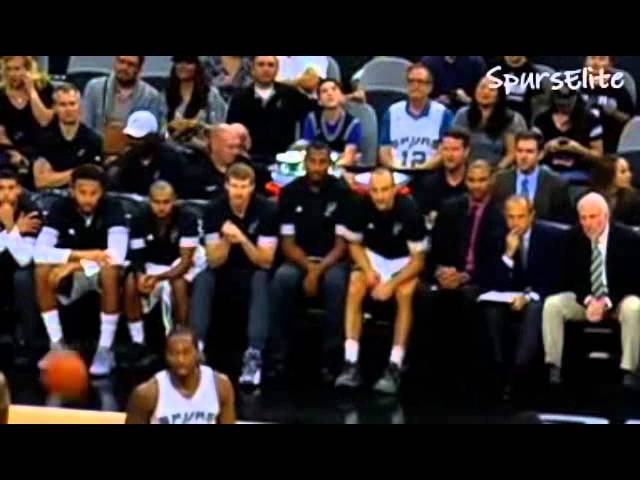 Manu Ginobili sniffs his shoes while Boris Diaw nods and approves -  Pounding The Rock