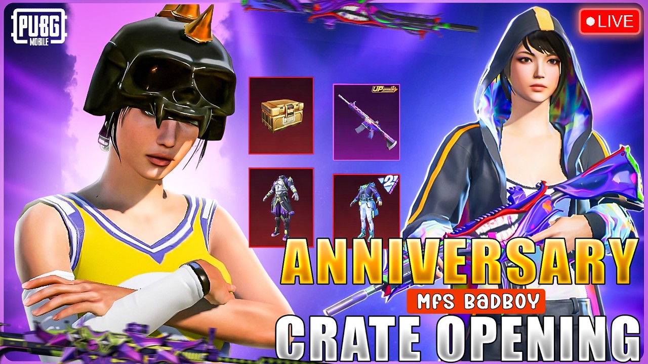 LIVE 🔥 MAX M4 Fool Skin Finally? 🤯 Anniversary Crate Opening | PUBG Mobile/BGMI