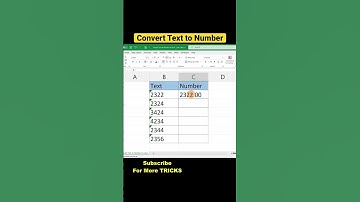 Convert Text to Number in Excel - Part1 #shorts