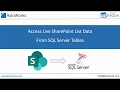 Export SharePoint Lists To SQL Server Tables