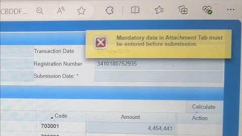 Mandatory data in Attachments tab must be entered before submission Wealth Statements revise solved