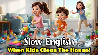 When Kids Clean The House... 🧼🏡 | Easy English Listening Practice (A2) | Learn English Through Story