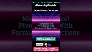 Microsoft Excel Pivot Tables With Formulas & Functions