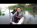 153 / Hai chị em phối hợp giăng câu cá Tra | Fishing