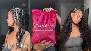 DIY Miracle Knots At Home (DEEP WAVE) Protective Style Tutorial Ft. Eayon Hair