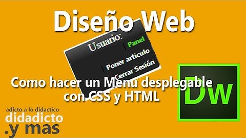 como hacer un menú desplegable con HTML5 y CSS
