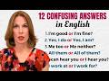 12 Confusing English Answers | English Vocabulary