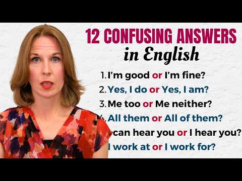 12 Confusing English Answers | English Vocabulary