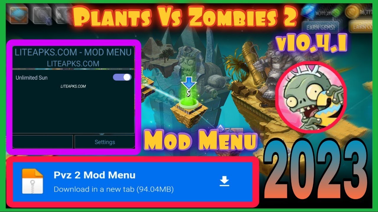 Plants vs Zombies 2 Mod Apk Скачать Mod Menu