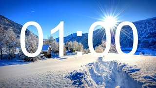 Timer 1 Minute or 60 Seconds with Nature theme 4K