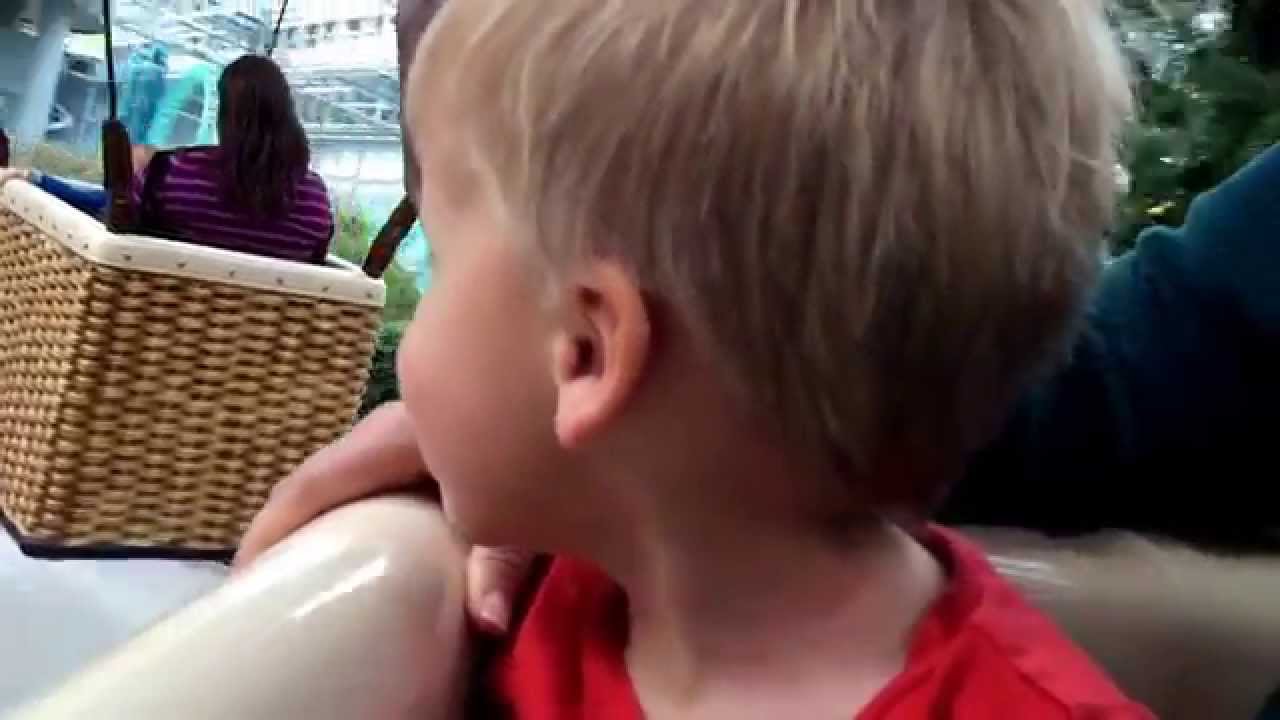 Holland at Nickelodeon universe, riding Balloon Race.