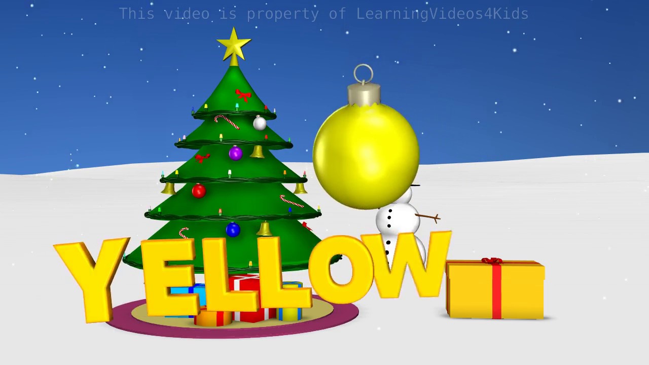 Learn Colors with Christmas Tree Ball Game For Kids Colours For