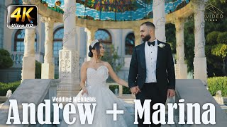 Andrew + Marina's Wedding 4K UHD Highlights at Landmark hall st Leon Church and Pasadena Princess